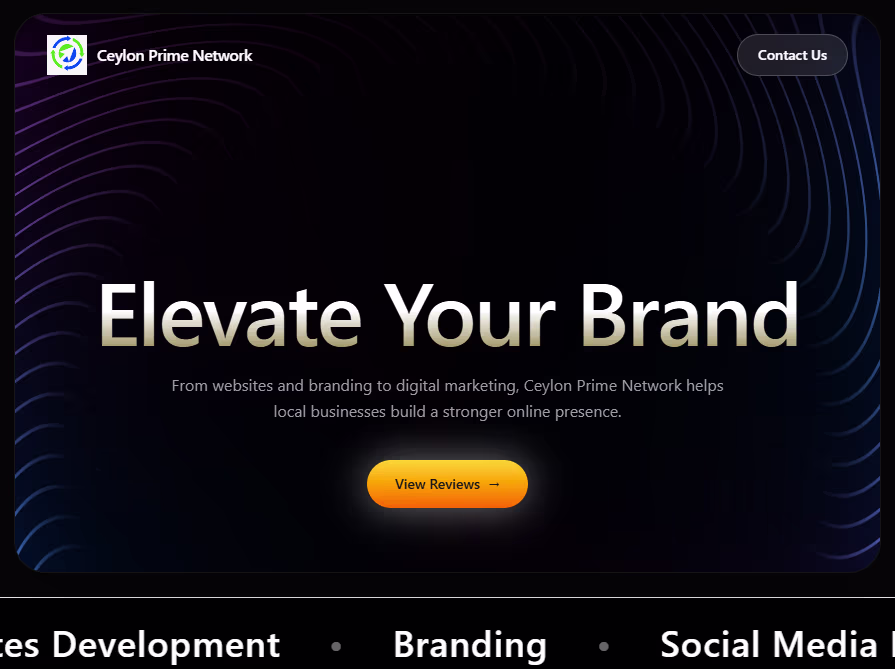 Ceylon Prime Network Desktop View