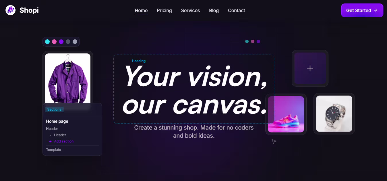 Shopi Desktop View
