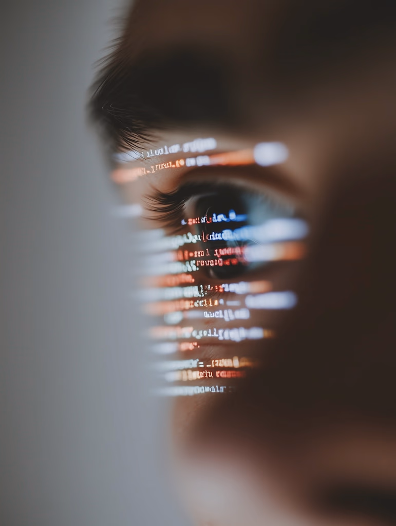 Code on a screen